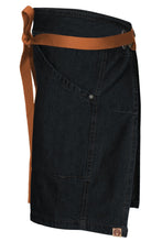 Load image into Gallery viewer, Berkeley Indigo Blue Denim Half Bistro Snap Apron