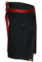 Load image into Gallery viewer, Berkeley Indigo Blue Denim Half Bistro Snap Apron