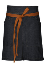 Load image into Gallery viewer, Berkeley Indigo Blue Denim Half Bistro Snap Apron