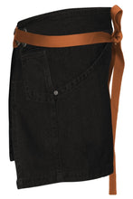 Load image into Gallery viewer, Berkeley Jet Black Denim Waist Snap Apron