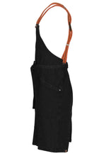 Load image into Gallery viewer, Berkeley Jet Black Denim Bib Snap Apron