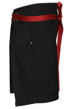 Load image into Gallery viewer, Berkeley Jet Black Denim Half Bistro Snap Apron