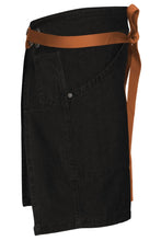 Load image into Gallery viewer, Berkeley Jet Black Denim Half Bistro Snap Apron