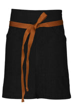 Load image into Gallery viewer, Berkeley Jet Black Denim Half Bistro Snap Apron