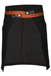 Berkeley Jet Black Denim Half Bistro Snap Apron