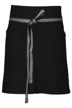 Load image into Gallery viewer, Berkeley Jet Black Denim Half Bistro Snap Apron