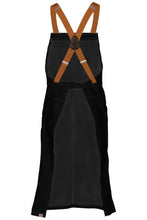 Load image into Gallery viewer, Berkeley Jet Black Denim Chef&#39;s Bib Snap Apron