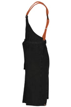 Load image into Gallery viewer, Berkeley Jet Black Denim Chef&#39;s Bib Snap Apron
