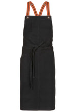 Load image into Gallery viewer, Berkeley Jet Black Denim Chef&#39;s Bib Snap Apron
