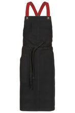 Load image into Gallery viewer, Berkeley Jet Black Denim Chef&#39;s Bib Snap Apron