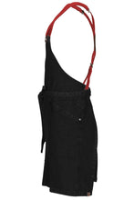 Load image into Gallery viewer, Berkeley Jet Black Denim Short Bib Snap Apron