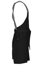Load image into Gallery viewer, Berkeley Jet Black Denim Short Bib Snap Apron