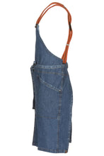 Load image into Gallery viewer, Berkeley Medium Blue Denim Bib Snap Apron
