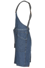 Load image into Gallery viewer, Berkeley Medium Blue Denim Bib Snap Apron