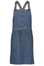 Load image into Gallery viewer, Berkeley Medium Blue Denim Bib Snap Apron