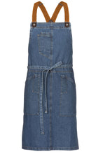 Load image into Gallery viewer, Berkeley Medium Blue Denim Bib Snap Apron
