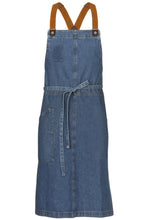 Load image into Gallery viewer, Berkeley Medium Blue Denim Chef&#39;s Bib Snap Apron
