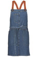 Load image into Gallery viewer, Berkeley Medium Blue Denim Short Bib Snap Apron