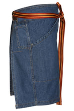 Load image into Gallery viewer, Berkeley Medium Blue Denim Half Bistro Snap Apron