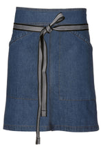 Load image into Gallery viewer, Berkeley Medium Blue Denim Half Bistro Snap Apron