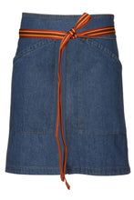 Load image into Gallery viewer, Berkeley Medium Blue Denim Half Bistro Snap Apron