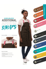 Load image into Gallery viewer, Olympia Brown Bib Apron (2 Pocket Reversible)