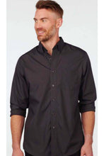 Load image into Gallery viewer, Men&#39;s Lightweight Long Sleeve Poplin Shirt - Black