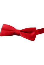 Load image into Gallery viewer, Red Satin Bow Tie