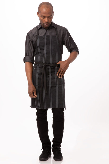 Presidio Black Bib Apron