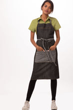 Load image into Gallery viewer, Manhattan Black Denim Bib Apron