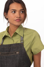 Load image into Gallery viewer, Manhattan Black Denim Bib Apron