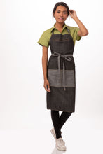 Load image into Gallery viewer, Manhattan Black Denim Bib Apron