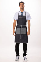 Load image into Gallery viewer, Manhattan Indigo Blue Denim Bib Apron