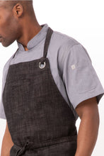 Load image into Gallery viewer, Corvallis Black &amp; Burgundy Chefs Bib Apron