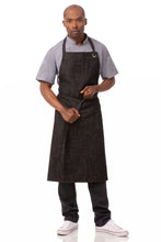 Load image into Gallery viewer, Corvallis Black &amp; Burgundy Chefs Bib Apron
