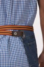 Load image into Gallery viewer, Berkeley Medium Blue Denim Half Bistro Snap Apron