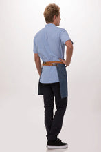 Load image into Gallery viewer, Berkeley Medium Blue Denim Half Bistro Snap Apron