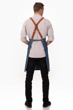 Load image into Gallery viewer, Berkeley Medium Blue Bib Apron
