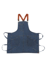 Load image into Gallery viewer, Berkeley Medium Blue Short Bib Apron