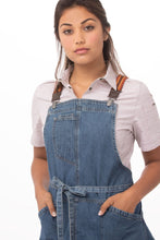 Load image into Gallery viewer, Berkeley Medium Blue Short Bib Apron