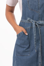 Load image into Gallery viewer, Berkeley Medium Blue Short Bib Apron