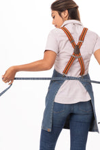 Load image into Gallery viewer, Berkeley Medium Blue Short Bib Apron