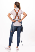 Load image into Gallery viewer, Berkeley Medium Blue Short Bib Apron