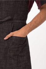 Load image into Gallery viewer, Corvallis Black &amp; Burgundy Bib Apron