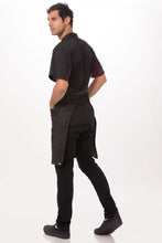 Load image into Gallery viewer, Corvallis Black &amp; Burgundy Bib Apron