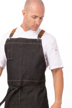 Load image into Gallery viewer, Berkeley Black Denim Chef&#39;s Bib Apron