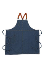 Load image into Gallery viewer, Berkeley Medium Blue Chef&#39;s Bib Apron