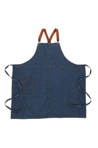 Berkeley Medium Blue Chef's Bib Apron