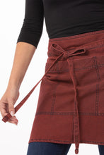Load image into Gallery viewer, Uptown Red-Navy Half Bistro Apron