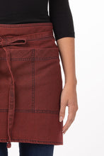 Load image into Gallery viewer, Uptown Red-Navy Half Bistro Apron